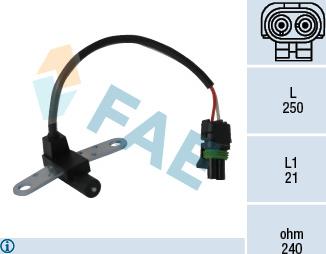 FAE 79020 - Датчик імпульсів, колінчастий вал autozip.com.ua