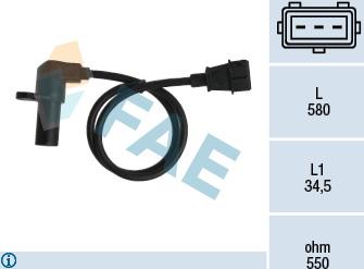 FAE 79075 - Датчик імпульсів, колінчастий вал autozip.com.ua