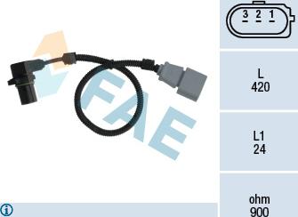 FAE 79199 - Датчик імпульсів, колінчастий вал autozip.com.ua