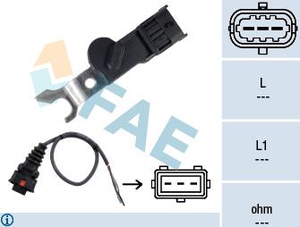 FAE 79167 - Датчик, положення розподільного валу autozip.com.ua