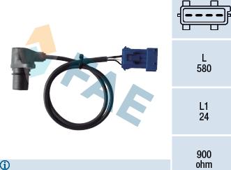 FAE 79379 - Датчик імпульсів, колінчастий вал autozip.com.ua