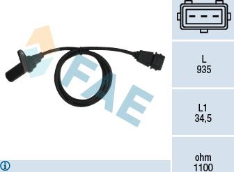 FAE 79295 - Датчик імпульсів, колінчастий вал autozip.com.ua