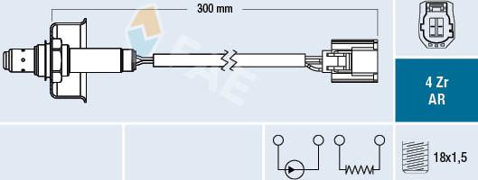 FAE 75644 - Лямбда-зонд, датчик кисню autozip.com.ua