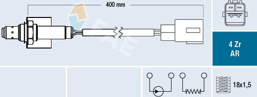 FAE 75654 - Лямбда-зонд, датчик кисню autozip.com.ua