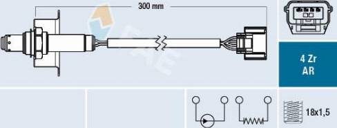 FAE 75658 - Лямбда-зонд, датчик кисню autozip.com.ua