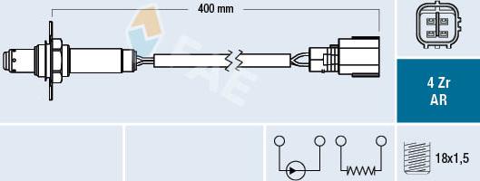 FAE 75662 - Лямбда-зонд, датчик кисню autozip.com.ua