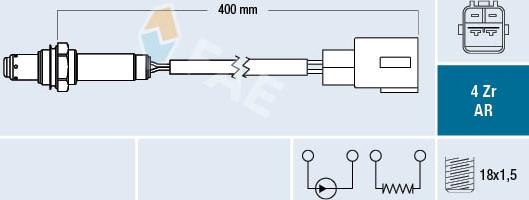 FAE 75603 - Лямбда-зонд, датчик кисню autozip.com.ua