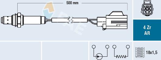 FAE 75614 - Лямбда-зонд, датчик кисню autozip.com.ua