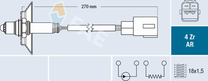 FAE 75686 - Лямбда-зонд, датчик кисню autozip.com.ua