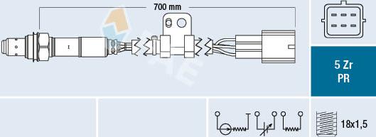 FAE 75090 - Лямбда-зонд, датчик кисню autozip.com.ua