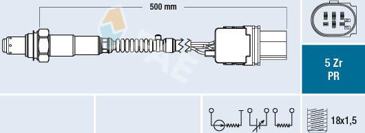 FAE 75060 - Лямбда-зонд, датчик кисню autozip.com.ua