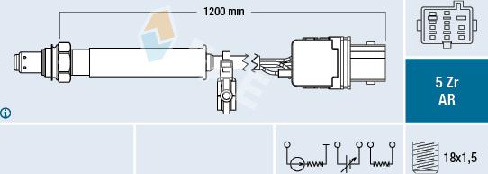 FAE 75144 - Лямбда-зонд, датчик кисню autozip.com.ua