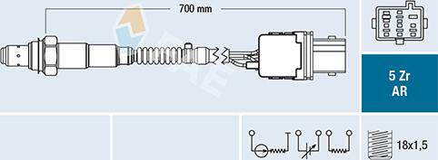 FAE 75151 - Лямбда-зонд, датчик кисню autozip.com.ua