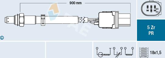FAE 75131 - Лямбда-зонд, датчик кисню autozip.com.ua