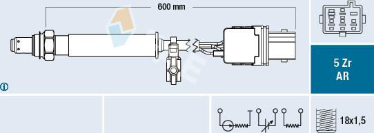 FAE 75138 - Лямбда-зонд, датчик кисню autozip.com.ua