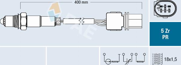 FAE 75133 - Лямбда-зонд, датчик кисню autozip.com.ua