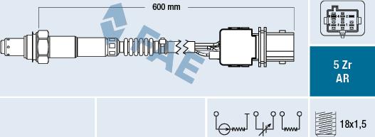 FAE 75137 - Лямбда-зонд, датчик кисню autozip.com.ua