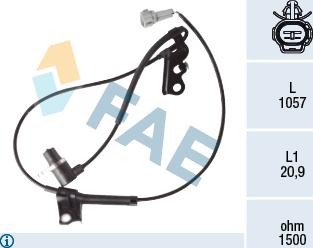 FAE 78419 - Датчик ABS, частота обертання колеса autozip.com.ua