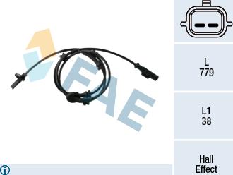 FAE 78437 - Датчик ABS, частота обертання колеса autozip.com.ua