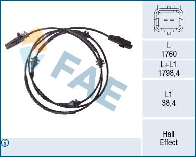 FAE 78518 - Датчик ABS, частота обертання колеса autozip.com.ua