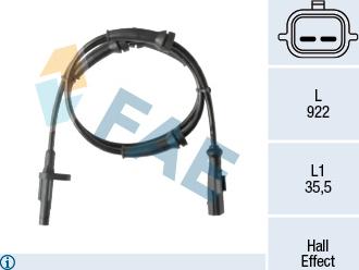 FAE 78513 - Датчик ABS, частота обертання колеса autozip.com.ua