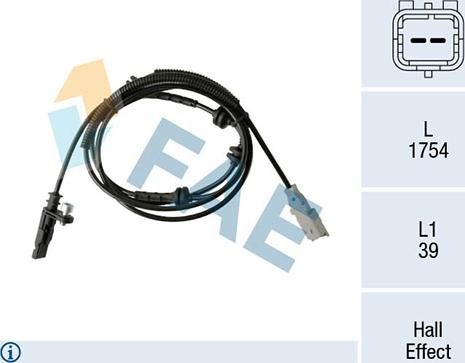 FAE 78517 - Датчик ABS, частота обертання колеса autozip.com.ua