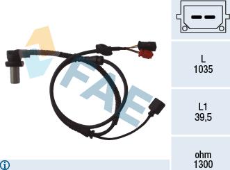 FAE 78059 - Датчик ABS, частота обертання колеса autozip.com.ua