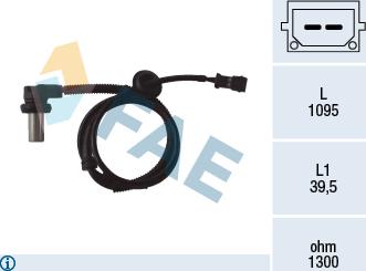 FAE 78062 - Датчик ABS, частота обертання колеса autozip.com.ua