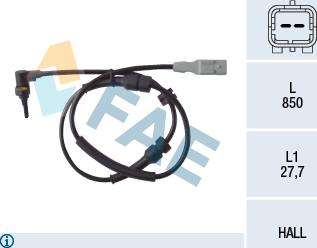 FAE 78086 - Датчик ABS, частота обертання колеса autozip.com.ua