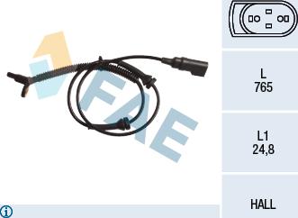 FAE 78153 - Датчик ABS, частота обертання колеса autozip.com.ua