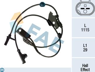 FAE 78390 - Датчик ABS, частота обертання колеса autozip.com.ua