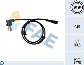 FAE 78341 - Датчик ABS, частота обертання колеса autozip.com.ua