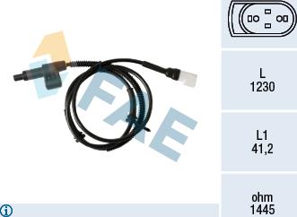 FAE 78355 - Датчик ABS, частота обертання колеса autozip.com.ua