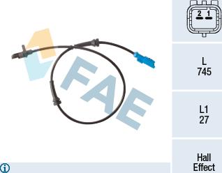 FAE 78302 - Датчик ABS, частота обертання колеса autozip.com.ua