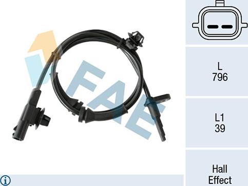 FAE 78312 - Датчик ABS, частота обертання колеса autozip.com.ua