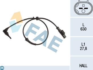 FAE 78241 - Датчик ABS, частота обертання колеса autozip.com.ua
