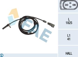 FAE 78259 - Датчик ABS, частота обертання колеса autozip.com.ua