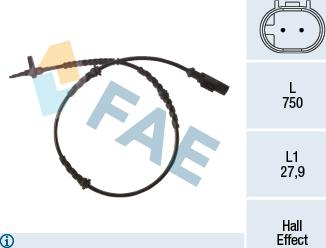 FAE 78265 - Датчик ABS, частота обертання колеса autozip.com.ua