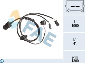 FAE 78209 - Датчик ABS, частота обертання колеса autozip.com.ua