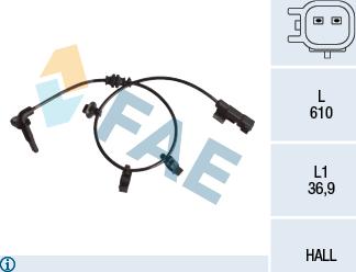 FAE 78237 - Датчик ABS, частота обертання колеса autozip.com.ua