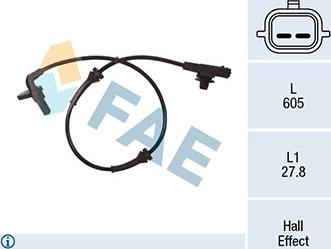 FAE 78275 - Датчик ABS, частота обертання колеса autozip.com.ua