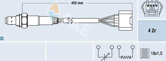 FAE 77470 - Лямбда-зонд, датчик кисню autozip.com.ua