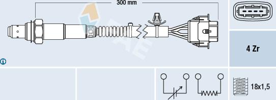 FAE 77592 - Лямбда-зонд, датчик кисню autozip.com.ua