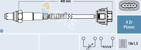 FAE 77597 - Лямбда-зонд, датчик кисню autozip.com.ua