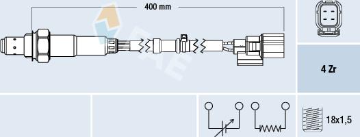 FAE 77698 - Лямбда-зонд, датчик кисню autozip.com.ua