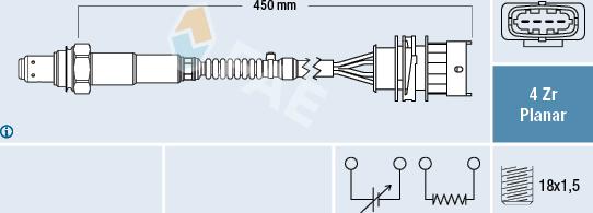 FAE 77648 - Лямбда-зонд, датчик кисню autozip.com.ua