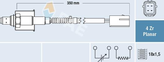 FAE 77661 - Лямбда-зонд, датчик кисню autozip.com.ua