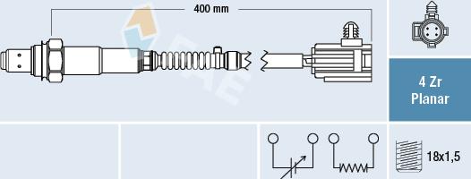 FAE 77676 - Лямбда-зонд, датчик кисню autozip.com.ua