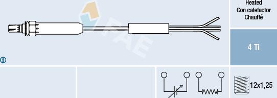 FAE 77012 - Лямбда-зонд, датчик кисню autozip.com.ua