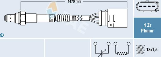 FAE 77145 - Лямбда-зонд, датчик кисню autozip.com.ua